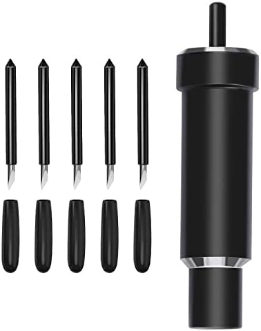 Deep Cut Housing +5 Pcs Deep-Point Blade, AUNKZL Replacement Deep Cut Blade Suitable for Explore Air One/Air/Air 2/ Air 3 / Maker/Maker 3 Cut Materials Up to 1.5mm Thickness, for Personalized Crafts