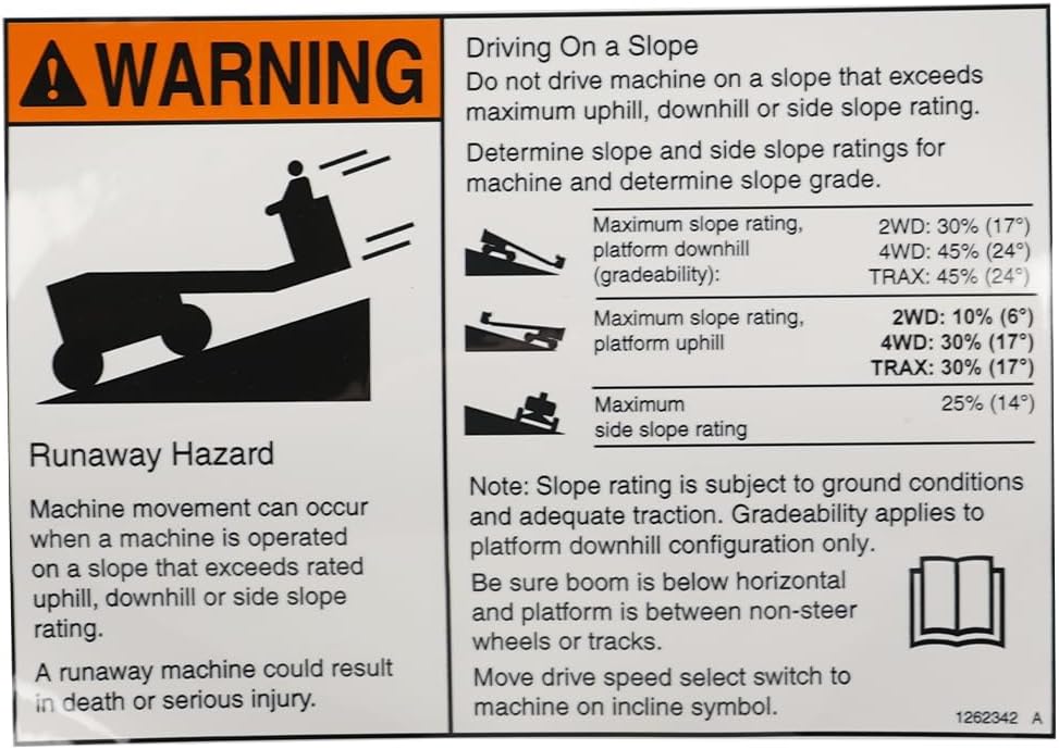 Genie Slope Rating Decal S60 1262342GT : Industrial & Scientific