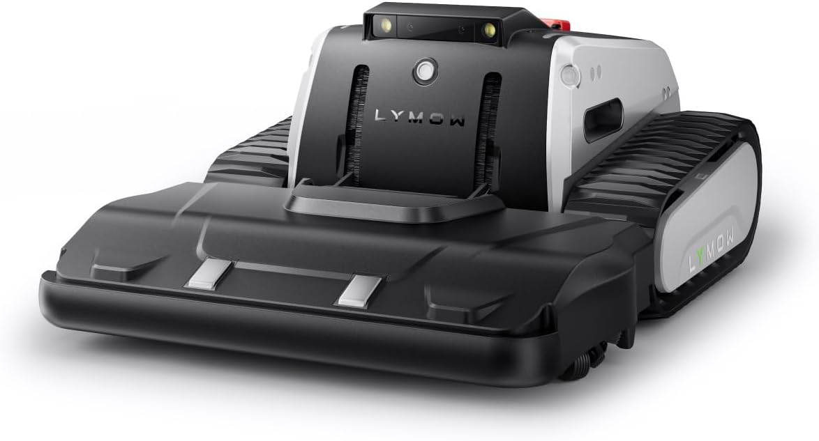 Lymow One Plus Robot Lawn Mower, Wire-Free RTK+Vision Navigation, 1.73 Acres Daily Coverage, 100% Slope (45°) Climbing, 1.2"-4" Cut Height, AWD All-Terrain Automatic Robotic Mowe