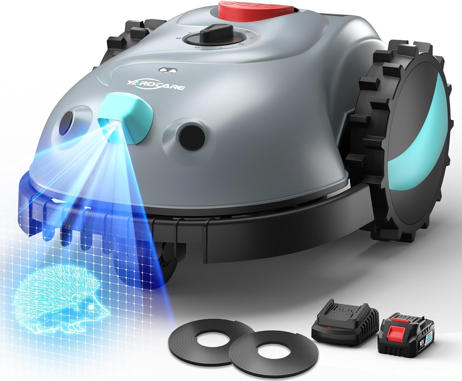 YARDCARE V100 Automatic Robot Lawn Mower HD Vision for Lawn Max 1600 sq ft